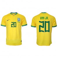 Camiseta Brasil Vinicius Junior #20 Primera Equipación Replica Mundial 2022 mangas cortas